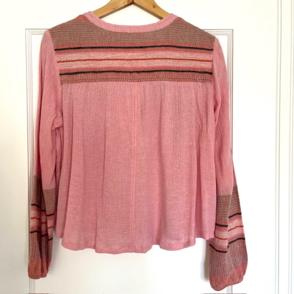 Liverpool Button Front Shirred Blouse | Size Medium - Picture 8 of 8